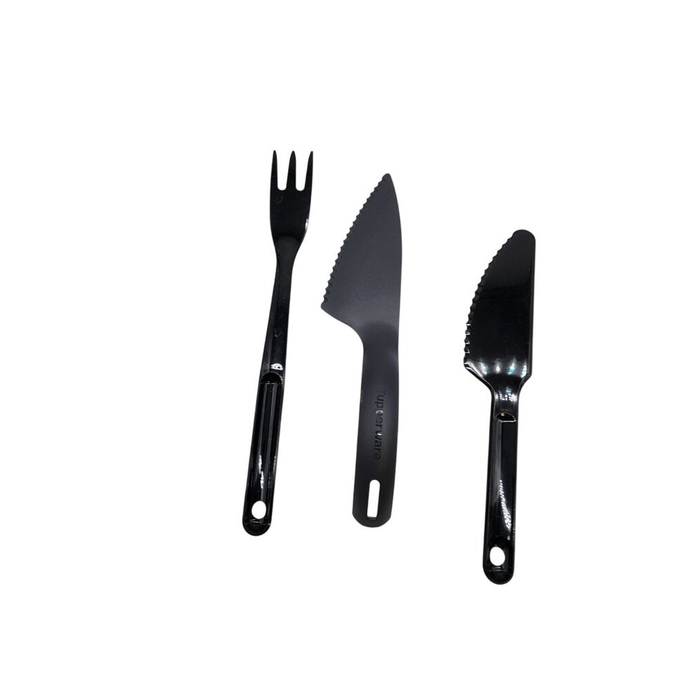 Vintage Tupperware Cut n Serve Set Black NEW